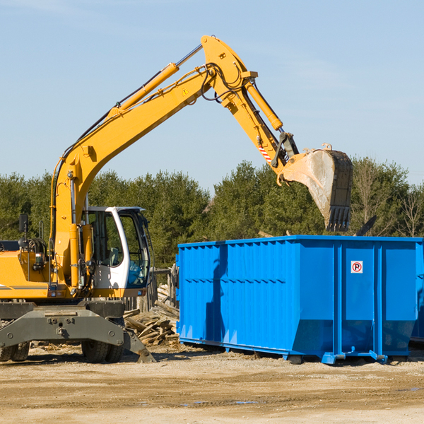 are there any restrictions on where a residential dumpster can be placed in Riparius